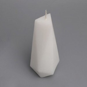 Свеча фигурная "Многогранник" кристалл, 5х13 см, белый, 6 ч