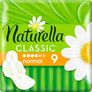 Naturella Classic Женские гигиенические прокладки Normal с ароматом ромашки Single 9 шт