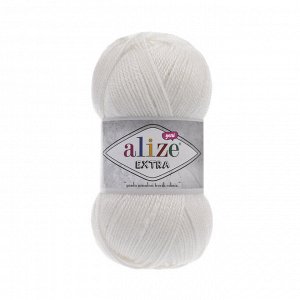 Пряжа Alize Extra Ализе Экстра цвет 55 белый