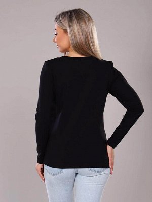Пуловер женский, черный