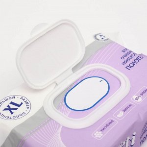 Полотенца влажные Salfeti Universal очищающие универсальные с клапаном, 60 шт, XL