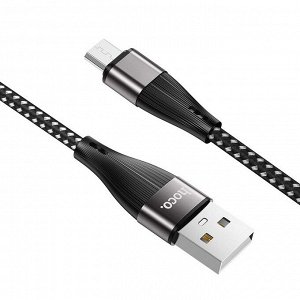 Кабель USB - micro USB Hoco X57 Blessing  100см 2,4A  (black)