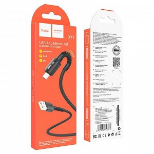 Кабель USB - micro USB Hoco X71 Especial  100см 2,4A  (black)