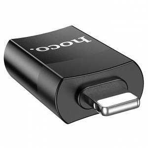 Адаптер Hoco OTG UA17 USB2.0 - Lightning (black)