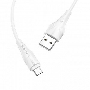 Кабель USB - micro USB Borofone BX18  300см 2,4A (white)
