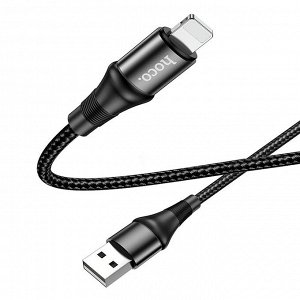 Кабель USB - Apple lightning Hoco X50 Excellent  100см 2,4A (black)