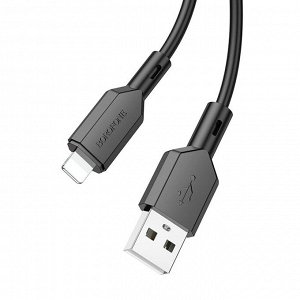 Кабель USB - Apple lightning Borofone BX70  100см 2,4A (black)