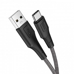 Кабель USB - Type-C Hoco X58 Airy silicone  100см 3A (black)