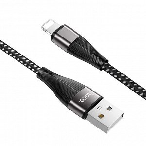 Кабель USB - Apple lightning Hoco X57 Blessing  100см 3A (black)