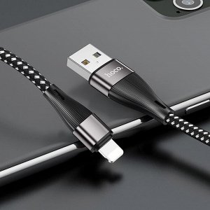 Кабель USB - Apple lightning Hoco X57 Blessing  100см 3A (black)