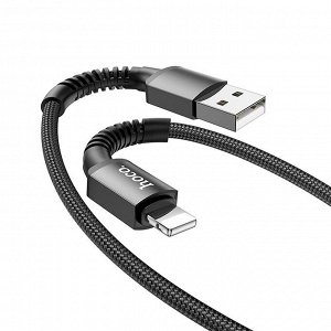 Кабель USB - Apple lightning Hoco X71 Especial  100см 2,4A (black)