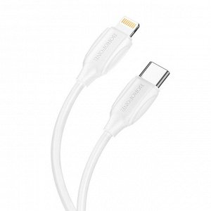 Кабель Type-C - Apple lightning Borofone BX19  100см 3A  (white)