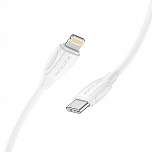 Кабель Type-C - Apple lightning Borofone BX19  100см 3A  (white)