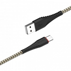 Кабель USB - Type-C Borofone BX25 Powerful  100см 3A (black)