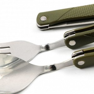 Набор складных приборов «Видишь еду-ешь», ложка, вилка, нож