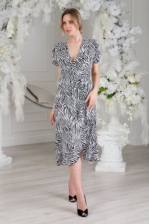 Платье женское из штапеля зебра