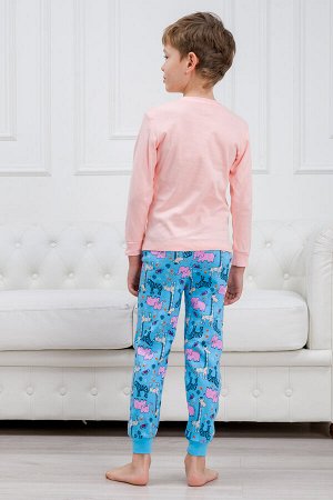 Пижама подростковая из интерлока Улыбка розовый слон