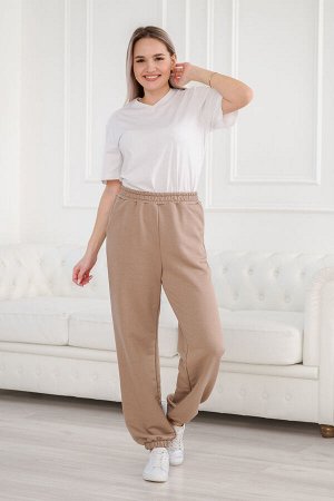 Брюки женские из футера петля Прогулка какао