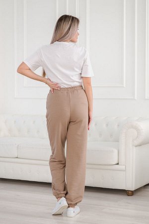 Брюки женские из футера петля Прогулка какао