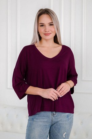 Футболка женская из вискозы Марина спелая слива