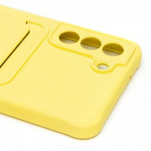 Чехол-накладка - SC304 с картхолдером для "Samsung SM-G990 Galaxy S21FE" (yellow) (208748)