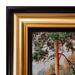 S182-40х80 Картина из гобелена "Мостик к лесной опушке"  (46х87)