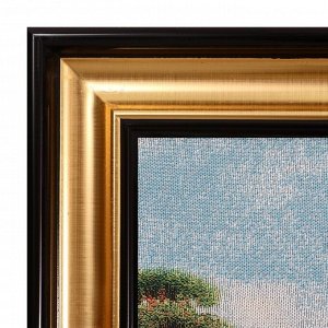 S192-40х80 Картина из гобелена "Стог стена за рекой" (46х87)
