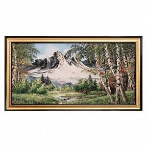 S199-40х80 Картина из гобелена "Заснеженная гора" (46х87)