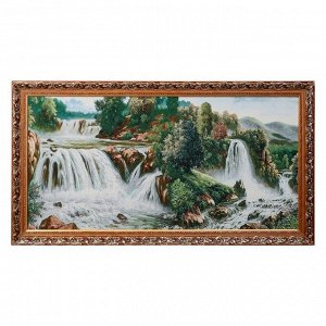 S105-50х100 Картина из гобелена "Водопады многоуровневые" (58х108)
