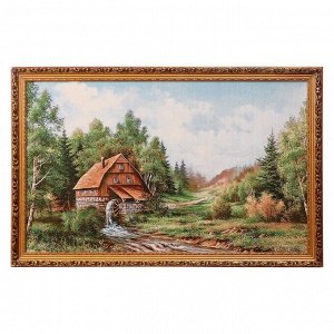 M007-50х80 Картина из гобелена "Мельница в лесу" (55х85)