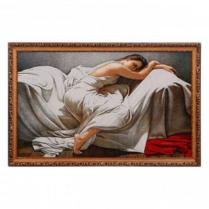 R130-50х80 Картина из гобелена "Девушка в простыне" (55х85)
