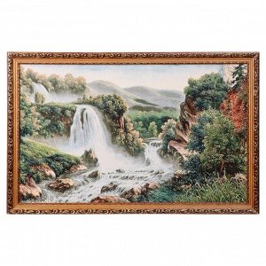S106-50х80 Картина из гобелена "Водопад и горная река" (55х85)