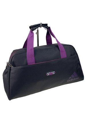Дорожная сумка из текстиля, цвет черный с фиолетовым