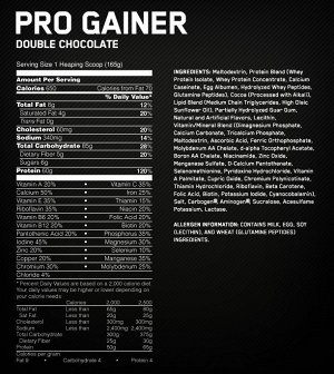 Гейнер OPTIMUM NUTRITION Pro Gainer - 4,6 кг