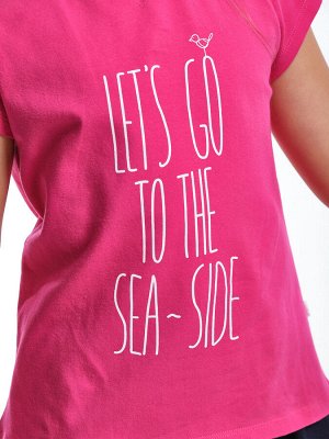 Футболка "Let`s Go" (98-116см) UD 0863-15(2) малина