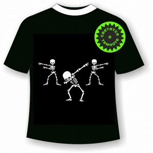 Подростковая футболка Танцующие скелеты