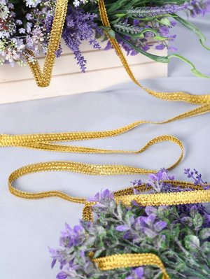 Модный Стиль Тесьма ажурная отделочная декоративная для рукоделия 15 мм. (золото)