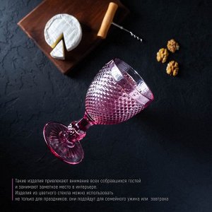 Набор бокалов из стекла Magistro «Вилеро», 280 мл, 6 шт, цвет розовый