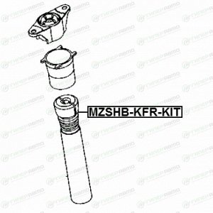 Защитный комплект амортизатора Febest, задний, 2 пыльника + 2 отбойника, арт. MZSHB-KFR-KIT