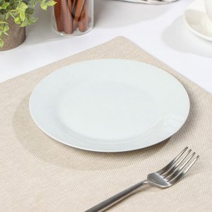 Тарелка керамическая обеденная Доляна «Моника», d=19 см, цвет белый