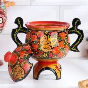 Сахарница, 16х18 см, 350мл, хохлома