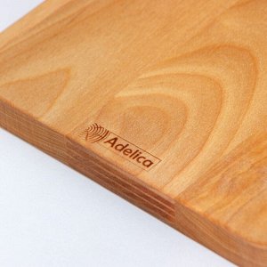 Подарочный набор деревянной посуды Adelica, доска разделочная, 2 лопатки, 29x18x1,8 см, масло в подарок 100 мл, берёза