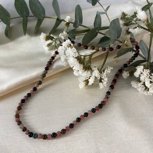 Бусы из Турмалина микс
