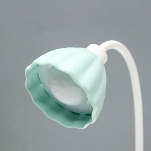 Настольная лампа «Лайни» LED 2 Вт USB АКБ зёлёный 10.5x10.5x37 см RISALUX