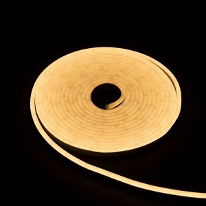 Гибкий неон Luazon Lighting 6x12 мм, IP65, 10 м, SMD2835, 120 LED/м, 12 В, свечение тёплое белое