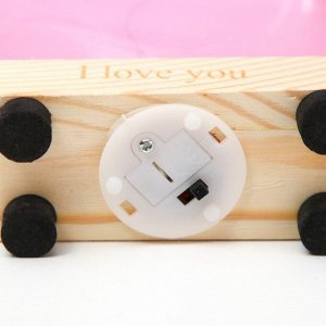 Фигурка светящаяся RISALUX «Сердце. Любовь», LED-ночник, от батареек 3xLR44, 9.5x4x12 см, МИКС