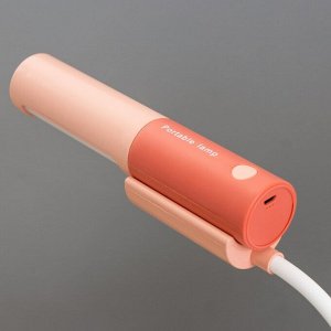 Настольная лампа "Лансер" LED 3,5Вт USB АКБ красно-розовый 11х15х45 см RISALUX