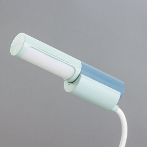 Настольная лампа «Лансер» LED 3.5 Вт USB АКБ сине-лазурный 11x15x45 см RISALUX