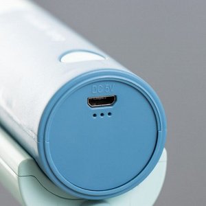 Настольная лампа «Лансер» LED 3.5 Вт USB АКБ сине-лазурный 11x15x45 см RISALUX