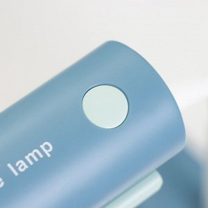 Настольная лампа «Лансер» LED 3.5 Вт USB АКБ сине-лазурный 11x15x45 см RISALUX
